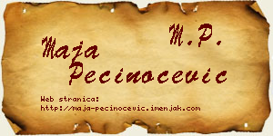 Maja Pečinoćević vizit kartica